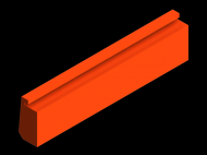 Silicone Profile P268BG - type format Lipped - irregular shape
