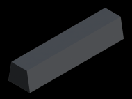 Silicone Profile P268F - type format Trapezium - irregular shape