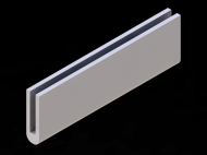 Silicone Profile P268NY - type format U - irregular shape