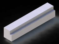 Silicone Profile P268OJ - type format Trapezium - irregular shape