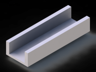 Silicone Profile P2851LC - type format U - irregular shape