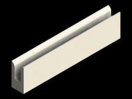 Silicone Profile P309A - type format U - irregular shape