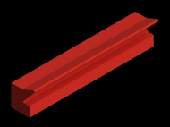 Silicone Profile P320B - type format Lipped - irregular shape