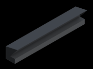 Silicone Profile P327A - type format Lipped - irregular shape