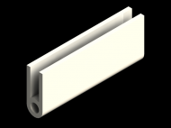 Silicone Profile P359B - type format U - irregular shape