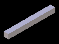 Silicone Profile P401010 - type format Square - regular shape