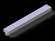 Silicone Profile P40965CP - type format Lamp - irregular shape