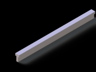 Silicone Profile P40965LL - type format T - irregular shape