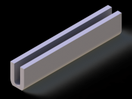 Silicone Profile P40965O - type format U - irregular shape