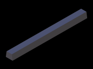 Silicone Profile P40C - type format Trapezium - irregular shape