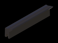 Silicone Profile P497A - type format Lipped - irregular shape