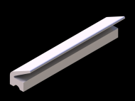 Silicone Profile P497C2 - type format Lipped - irregular shape