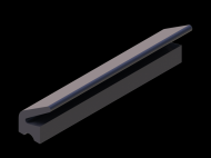 Silicone Profile P497C3 - type format Lipped - irregular shape