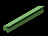 Silicone Profile P497C4 - type format Lipped - irregular shape