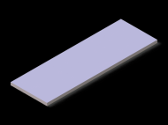 Silicone Profile P500330025 - type format Rectangle - regular shape