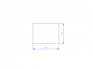 Silicone Profile P501915 - type format Square - regular shape