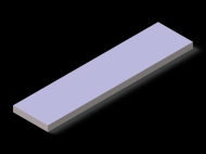 Silicone Profile P502404 - type format Rectangle - regular shape