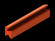 Silicone Profile P515G - type format Lipped - irregular shape