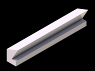 Silicone Profile P515J - type format Lipped - irregular shape