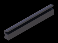 Silicone Profile P539A - type format Lipped - irregular shape