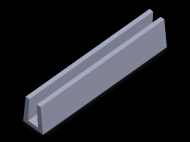 Silicone Profile P577 - type format U - irregular shape