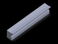Silicone Profile P59B - type format Lipped - irregular shape