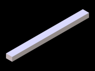 Silicone Profile P600805,5 - type format Rectangle - regular shape