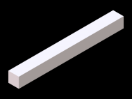 Silicone Profile P601010 - type format Square - regular shape