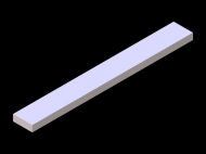 Silicone Profile P601204 - type format Rectangle - regular shape
