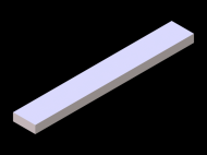 Silicone Profile P601405 - type format Rectangle - regular shape