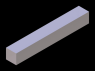 Silicone Profile P601414 - type format Square - regular shape