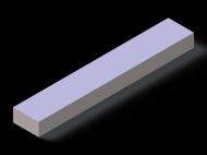 Silicone Profile P6016,508,5 - type format Rectangle - regular shape
