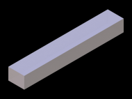 Silicone Profile P601612 - type format Rectangle - regular shape