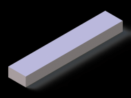 Silicone Profile P601809.6 - type format Rectangle - regular shape