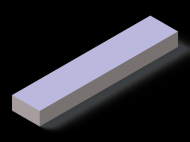 Silicone Profile P602009,7 - type format Rectangle - regular shape