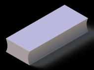 Silicone Profile P624B - type format Trapezium - irregular shape