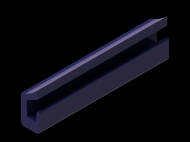 Silicone Profile P666A - type format Lipped - irregular shape