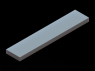 Silicone Profile P702005 - type format Rectangle - regular shape