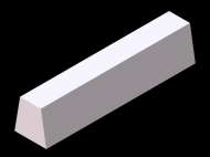 Silicone Profile P706A - type format Trapezium - irregular shape