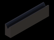 Silicone Profile P746 - type format Horns - irregular shape