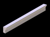 Silicone Profile P746B - type format Lipped - irregular shape