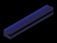 Silicone Profile P757G - type format Lipped - irregular shape