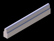 Silicone Profile P805L - type format D - irregular shape