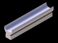 Silicone Profile P822AA - type format Horns - irregular shape
