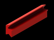Silicone Profile P822AG - type format Lipped - irregular shape