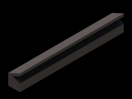 Silicone Profile P822AK - type format Lipped - irregular shape