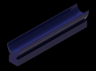 Silicone Profile P822BC - type format Horns - irregular shape