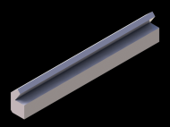 Silicone Profile P827A - type format Lipped - irregular shape