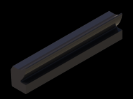 Silicone Profile P842D - type format Lipped - irregular shape