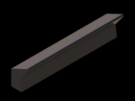 Silicone Profile P872 - type format Lipped - irregular shape